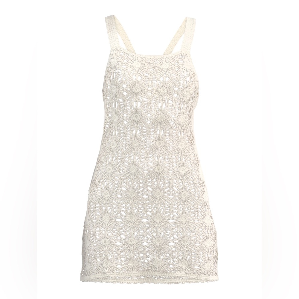 White Crochet No Boundaries Coverup Dress